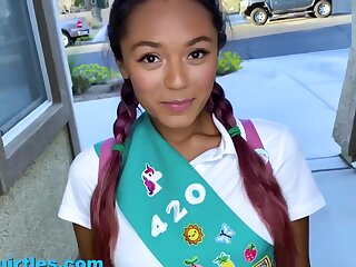 Little Squirtles – Little Slutty Girl Scout Sells Cookies By Sucking and Fucking Her Neighbor - 1080p
